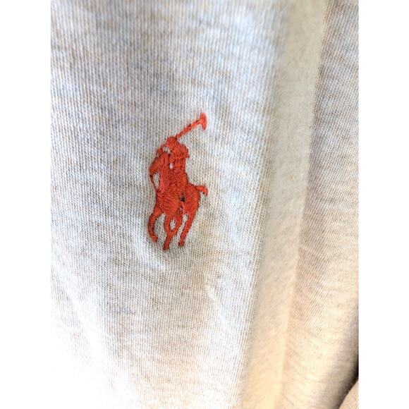 POLO Ralph Lauren Polo 2XLT Tan Heather Embroidered Orange Pony 100% Cotton - Picture 7 of 8
